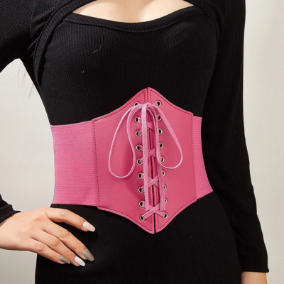 Bustier corset rose pâle